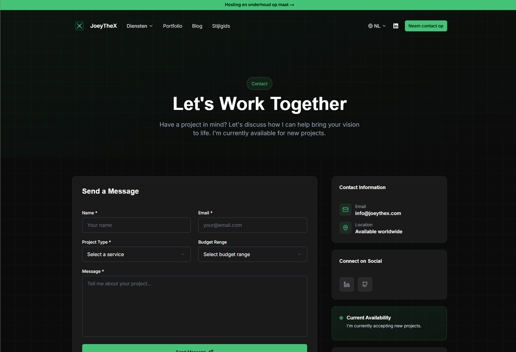 JoeyTheX.com Rebuild - Screenshot 2